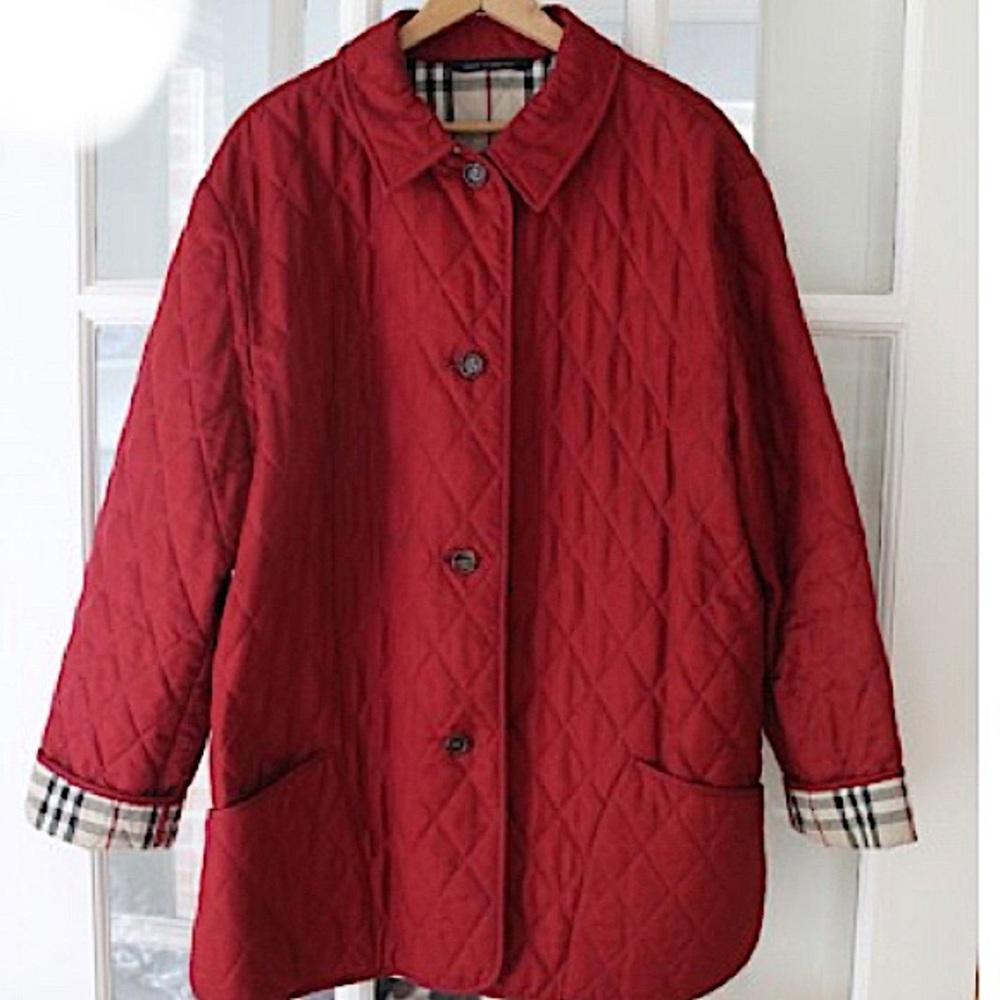 Burberry Quilted Jacket-Red
